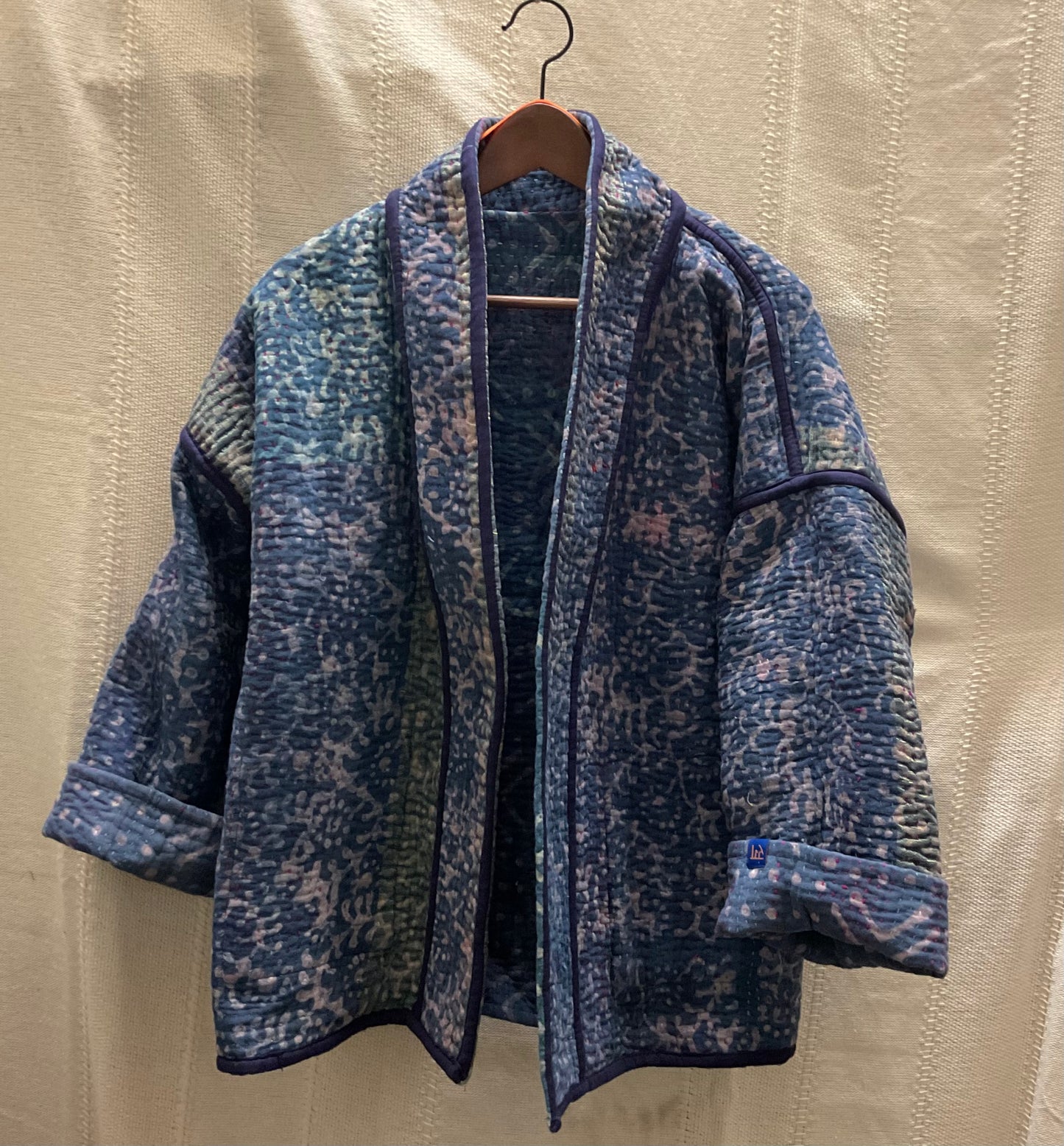 Kimono en coton imprimé au bloc Delhi O7 In.