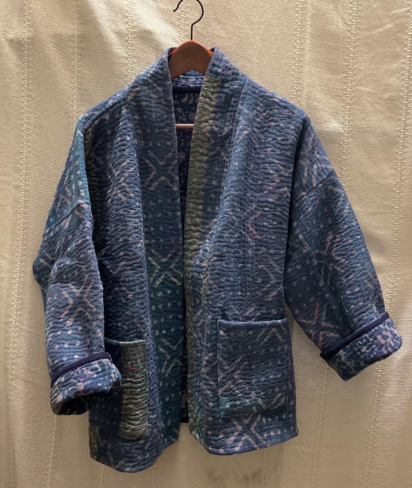 Kimono en coton imprimé au bloc Delhi O7 In.