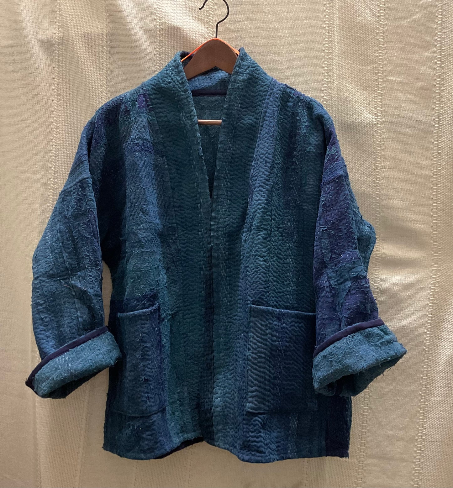 Delhi O12 indigo cotton kimono In.