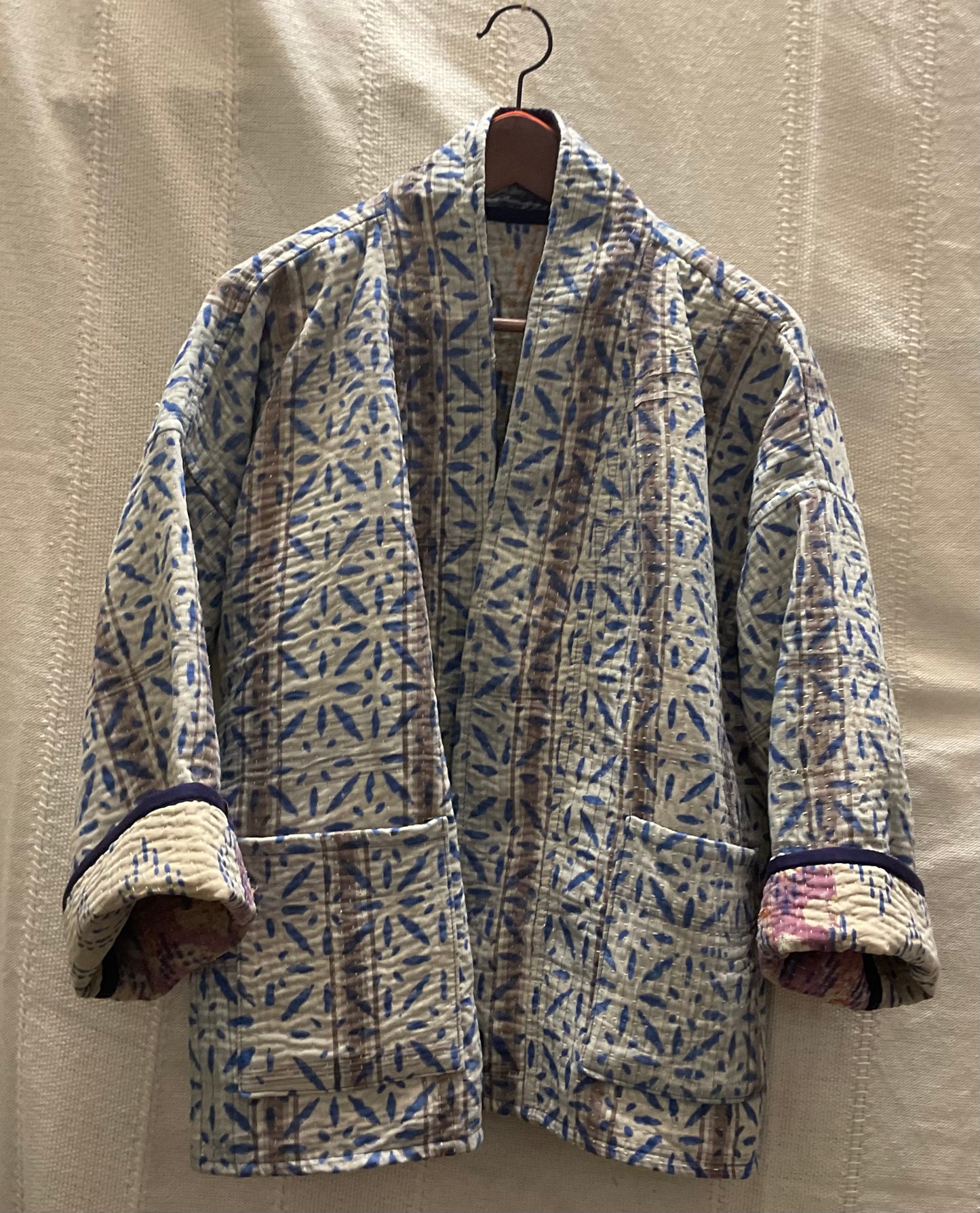 Delhi O13 cotton block print kimono.