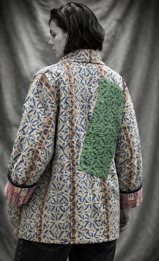 Delhi O13 cotton blockprint kimono In.