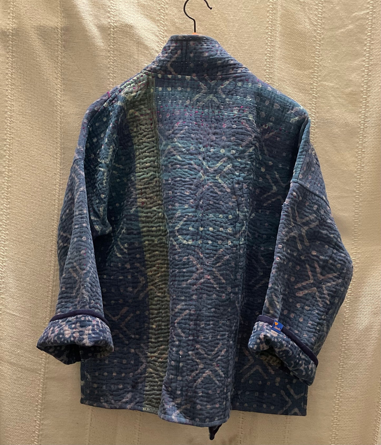 Kimono en coton imprimé au bloc Delhi O7 In.