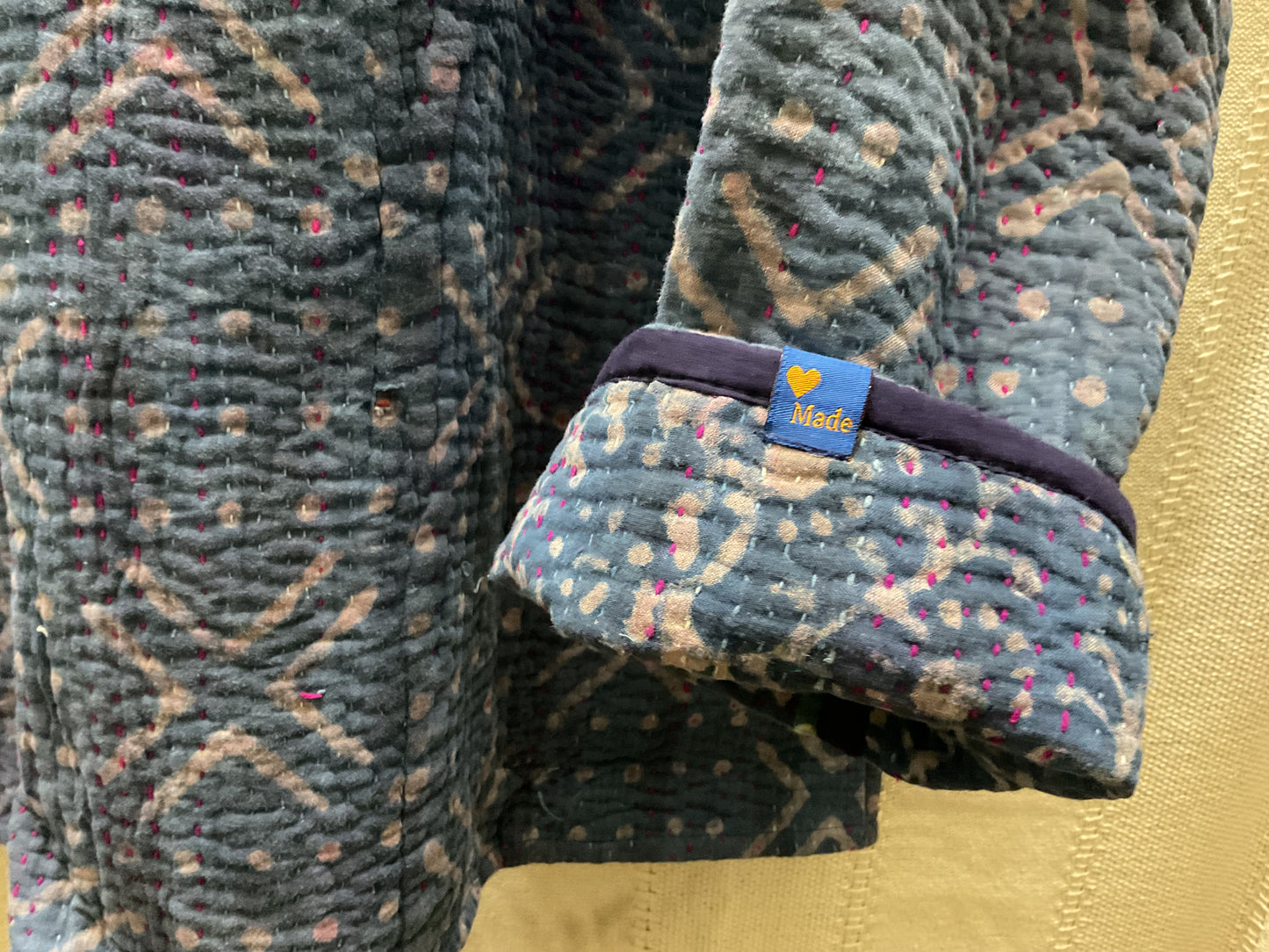 Kimono en coton imprimé au bloc Delhi O7 In.