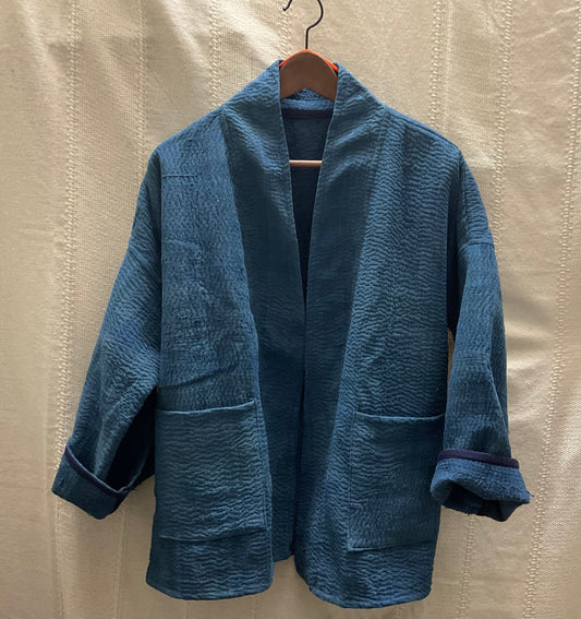 Delhi O9 indigo cotton kimono In.