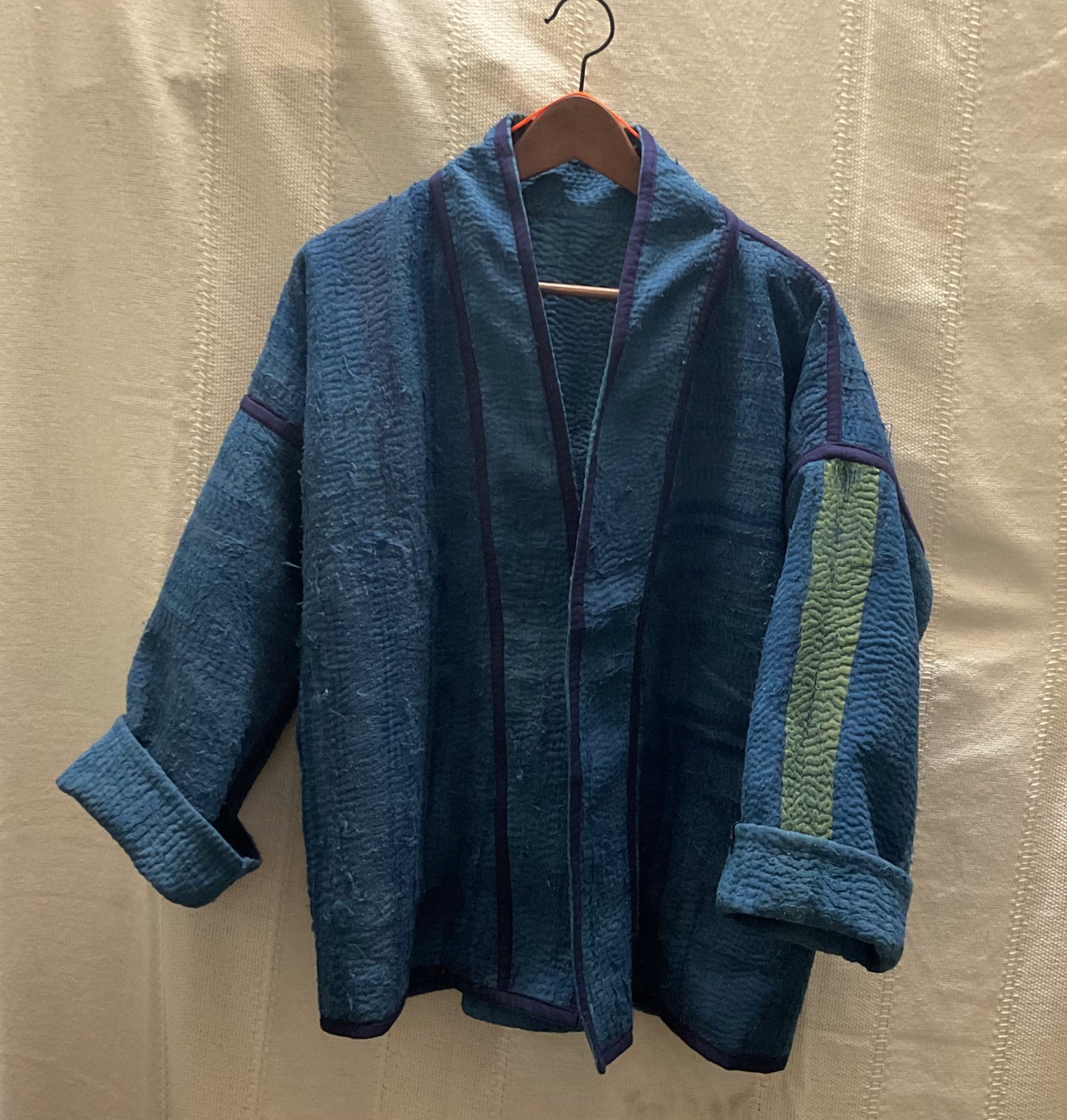 Delhi O9 indigo cotton kimono In.